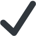 Dark gray checkmark.