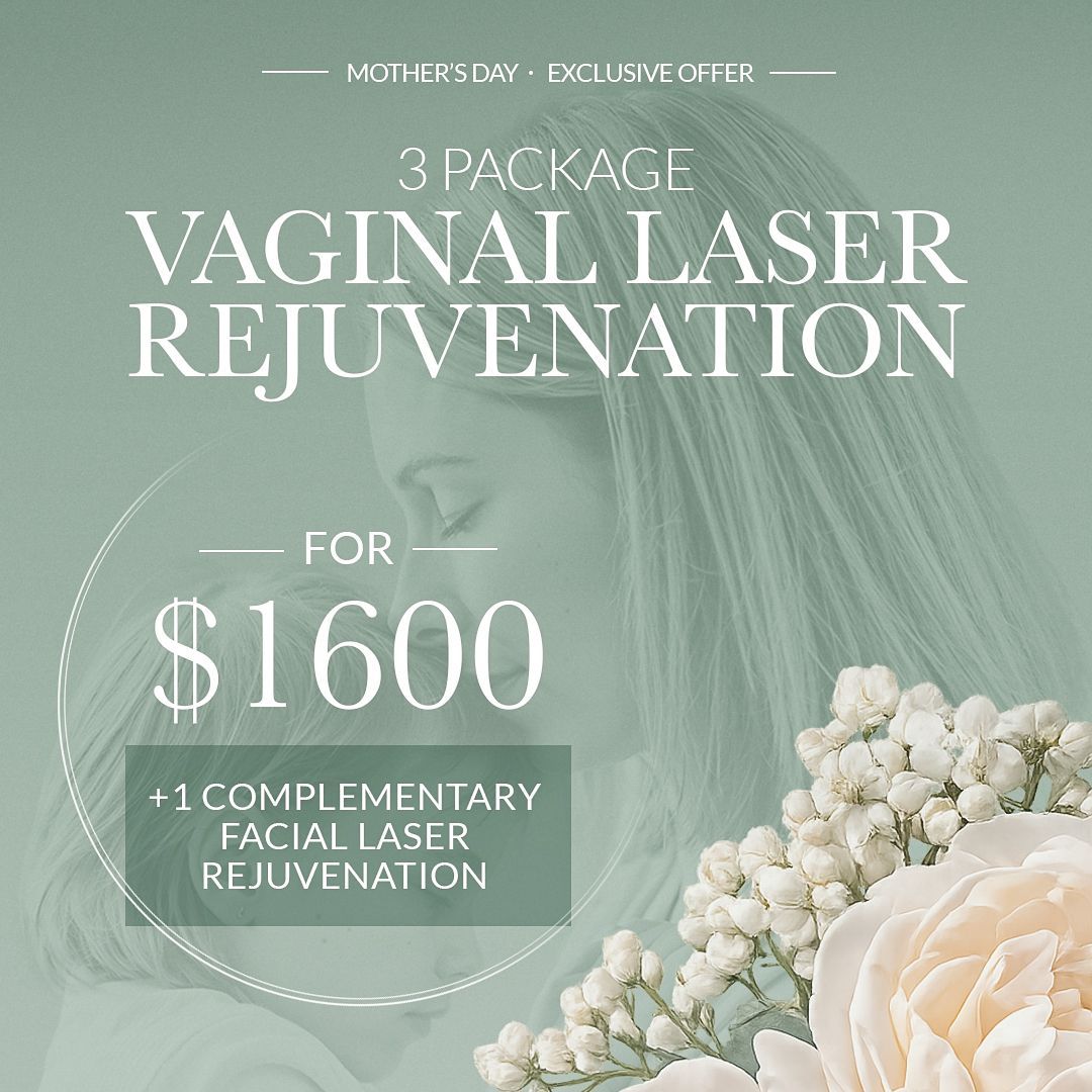 Promotional graphic for vaginal laser rejuvenation in nyc