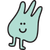 A drawing of a hand with a smiley face on it.