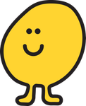 A yellow balloon with a smiley face on it