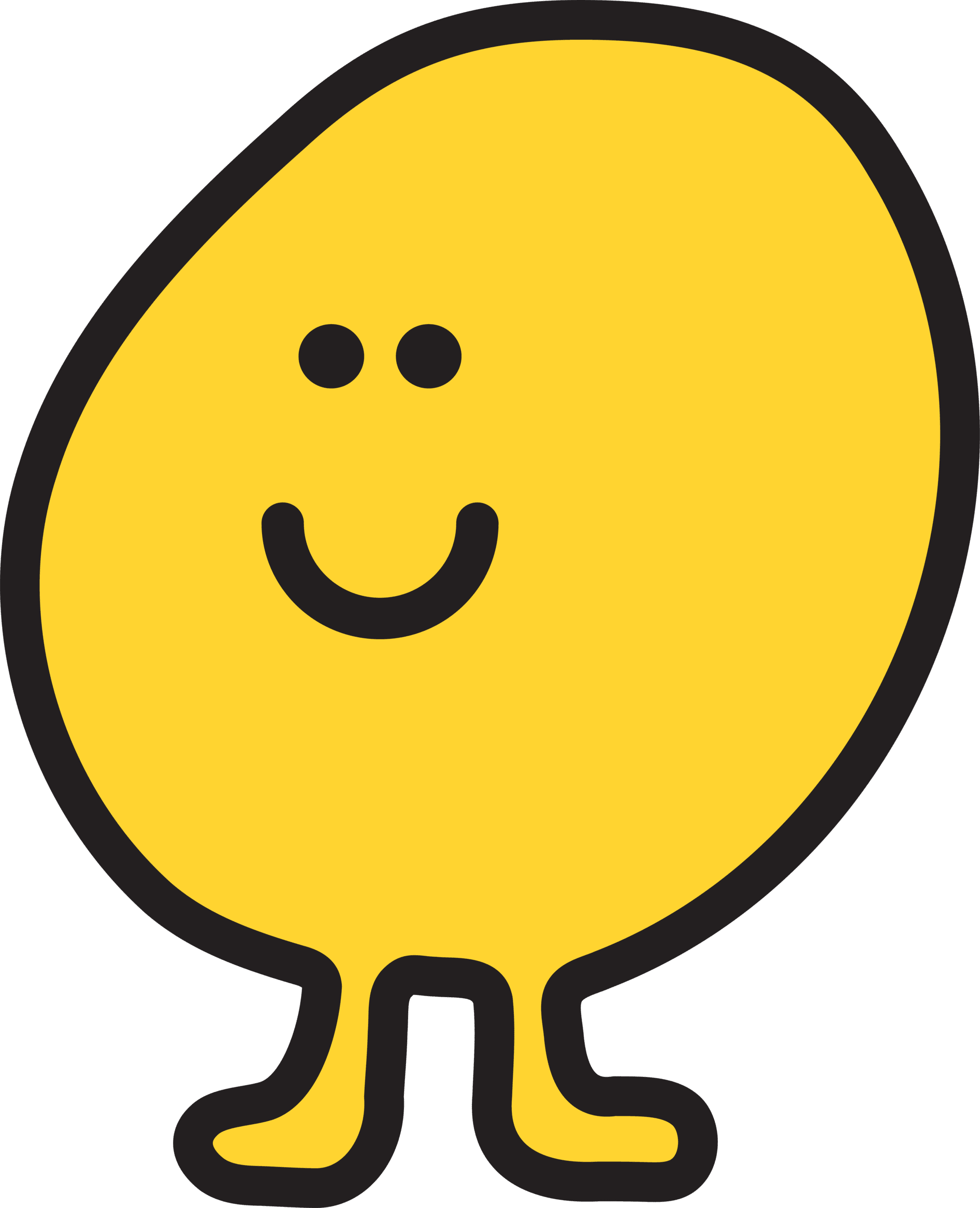 A yellow balloon with a smiley face on it