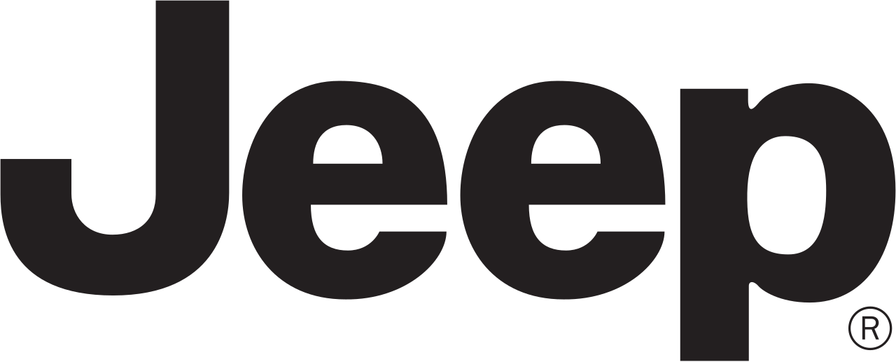 Jeep logo in black text with registered trademark symbol