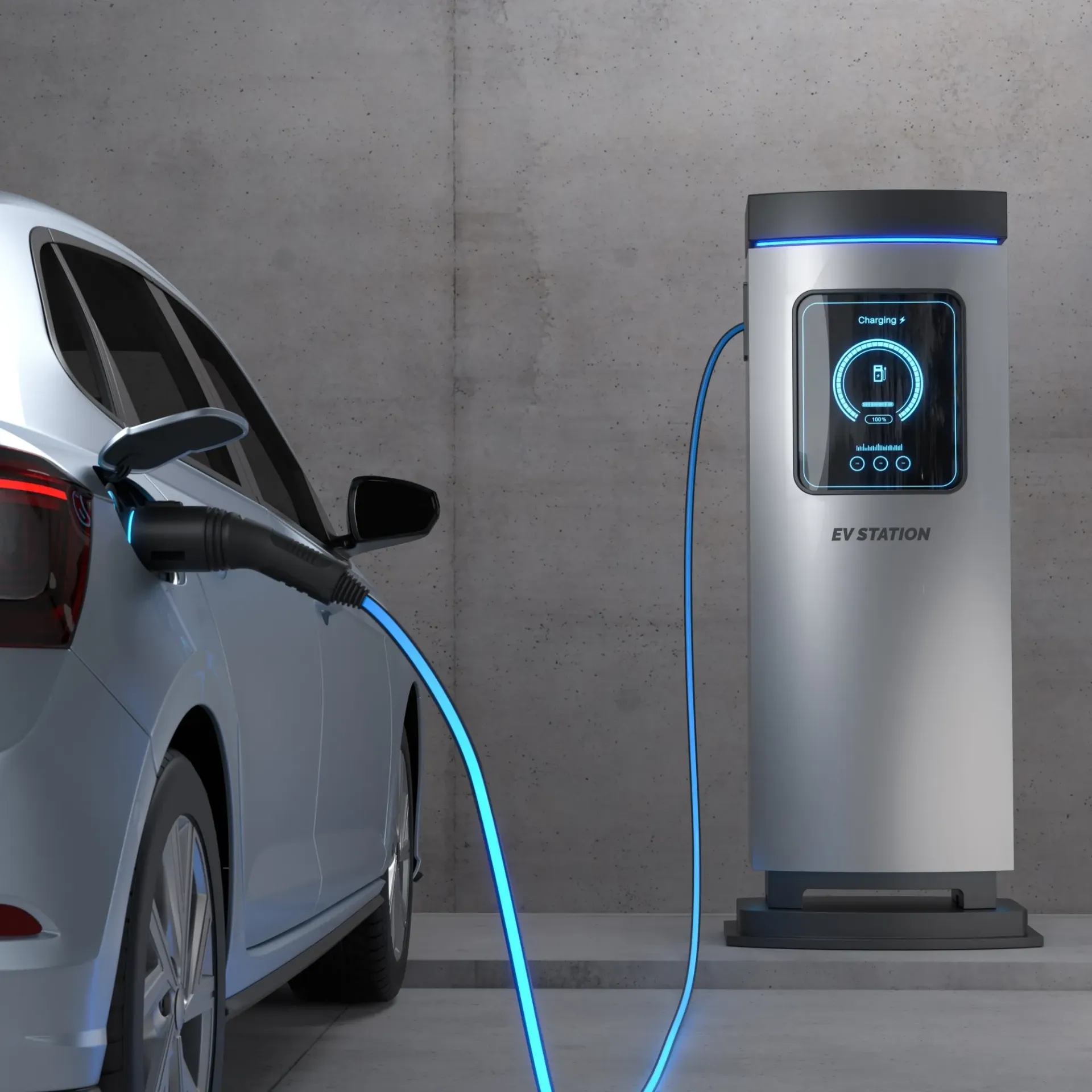 Horizon Electric USA - A car is being charged at a charging station