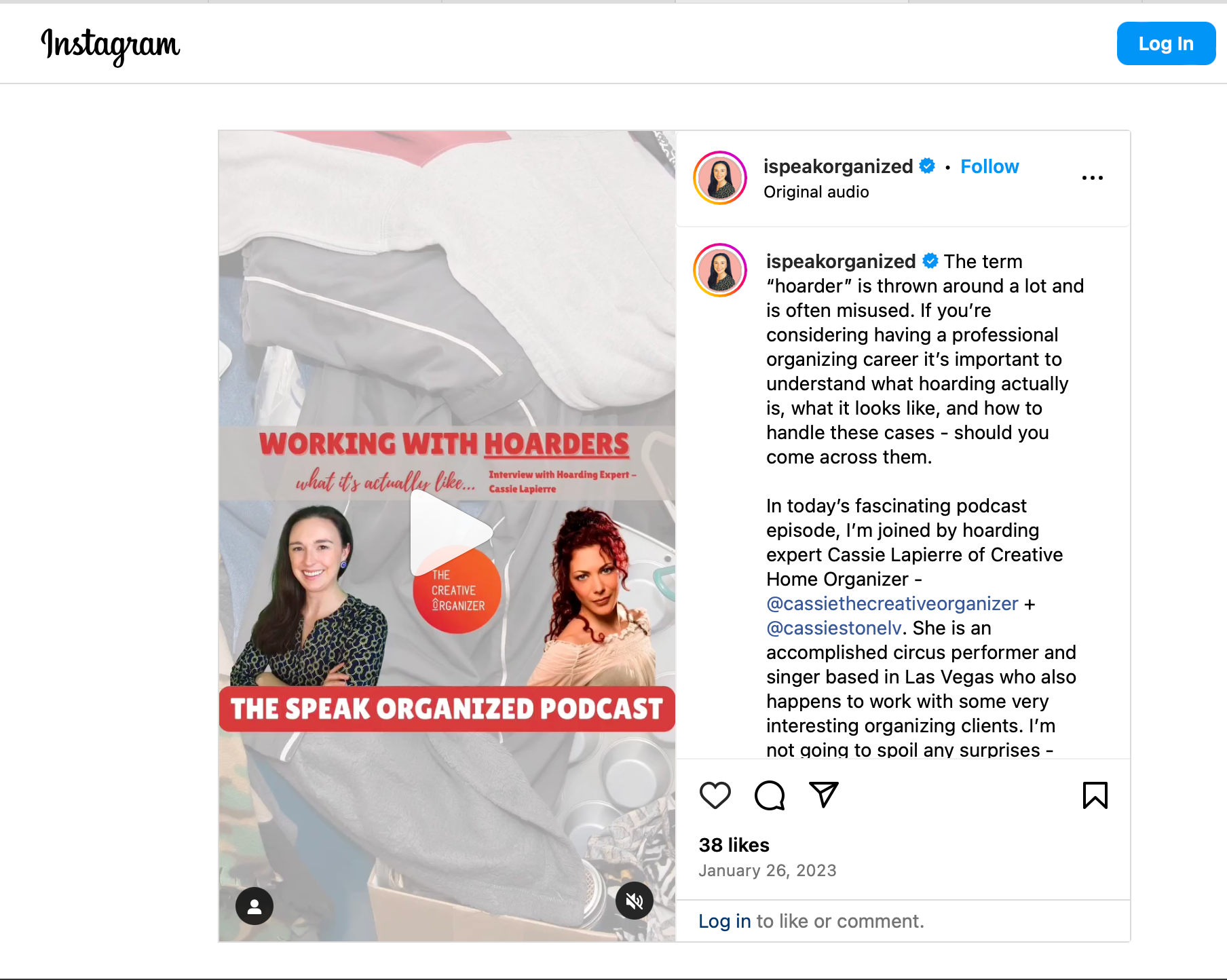 We had the honor of being a guest on the ispeakorganized podcast with Melanie Summers to discuss about hoarding.
https://ispeakorganized.com/podcast