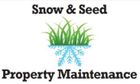 Snow & Seed Property Maintenance logo with green grass above a blue snowflake