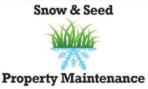 Snow & Seed Property Maintenance logo with green grass above a blue snowflake