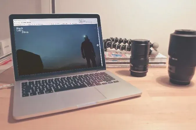 Mobile Website Design for Black Lab Films, Cardiff