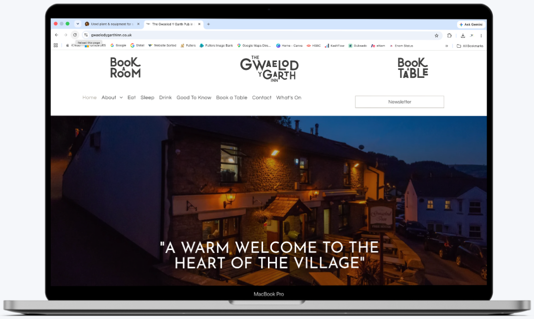 Pub Website Design | Website Porfolio
