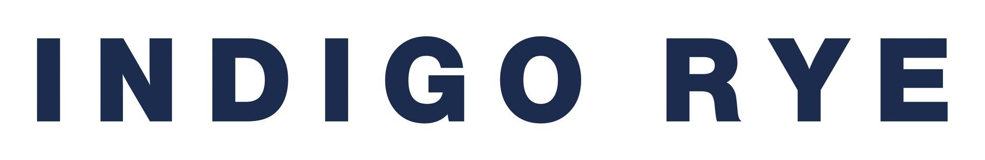 Logo Design for Indigo Rye Hair Salon | INDIGO RYE logo in dark blue text on a light background