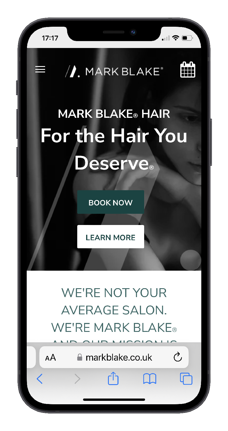 Website Design for Mark Blake Hair, Gloucester