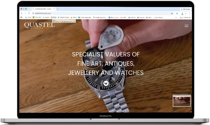 Web Design for Specialist Valuers of Fine Art, Antiques, Jewellery & Watches