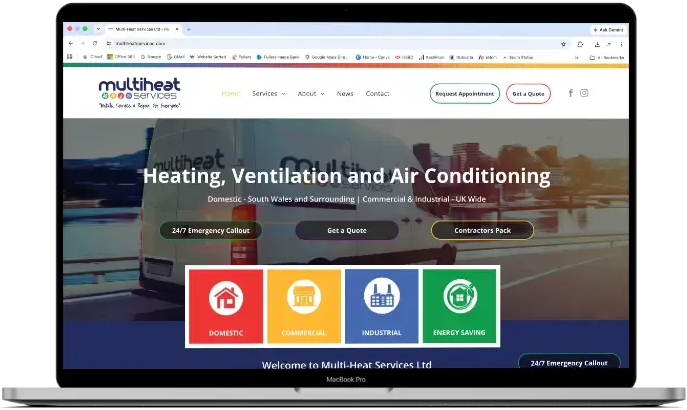 HVAC Company Website Design | Website Portfolio
