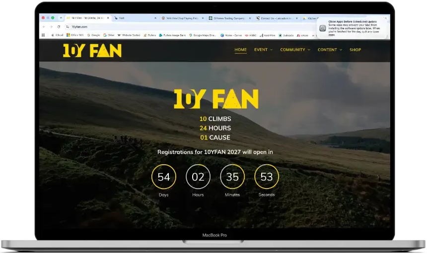 E-Commerce Website Design Portfolio | 10 Y Fan Charity