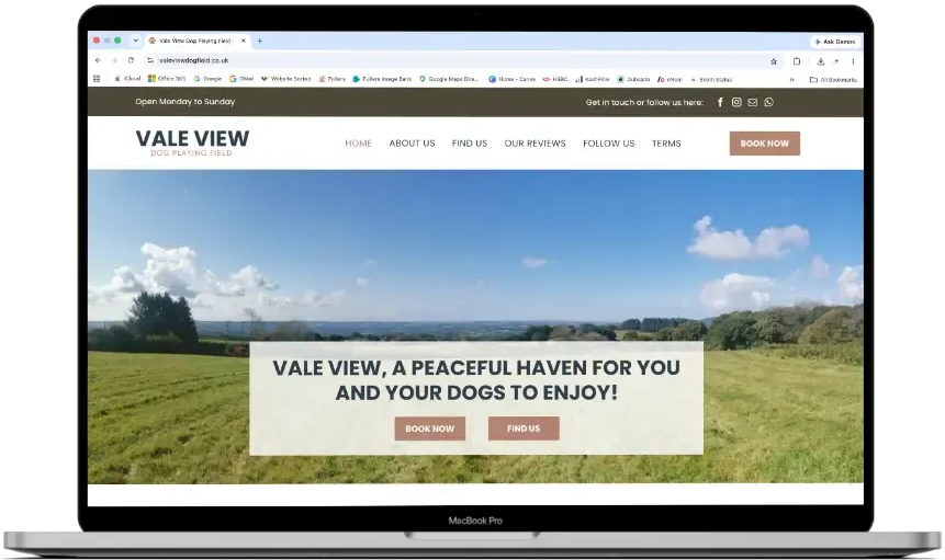 E-Commerce Website Design Portfolio | Vale View Dog Field