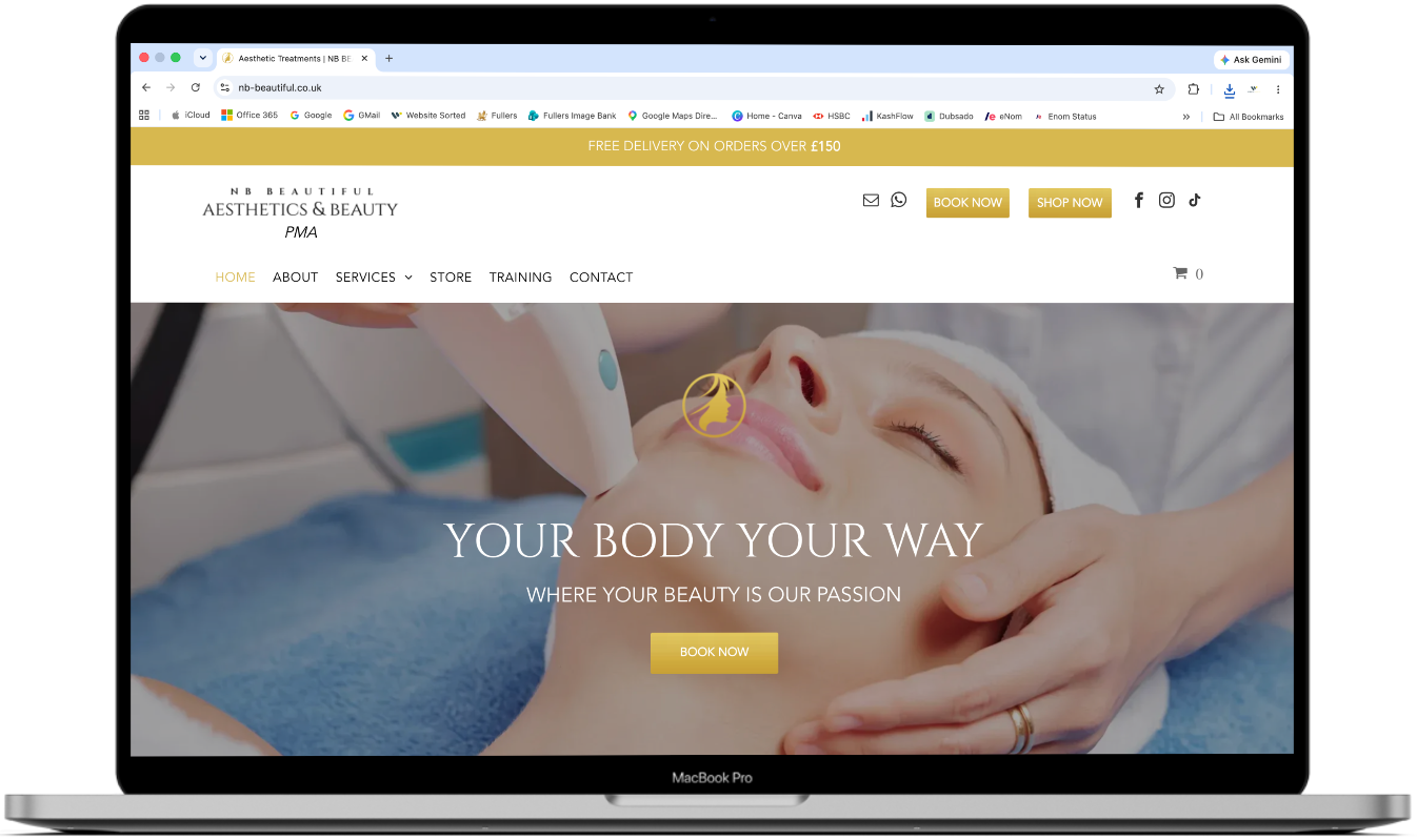 E-Commerce Website Design Portfolio | NB Beautiful