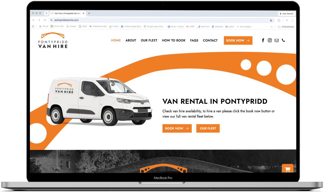 Car & Van Hire Website Design | Website Portfolio