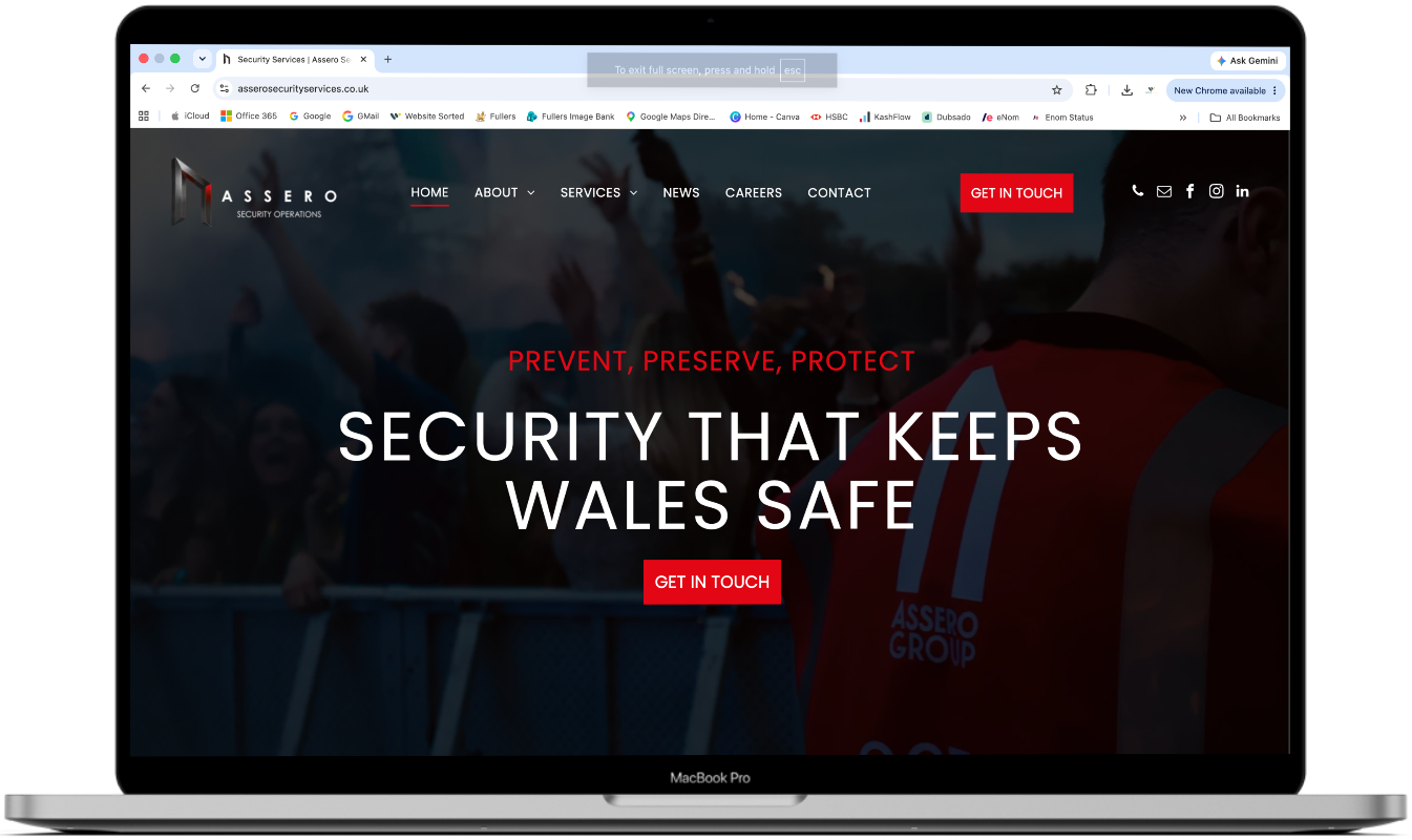 Security Company Website Design | Website Porfolio