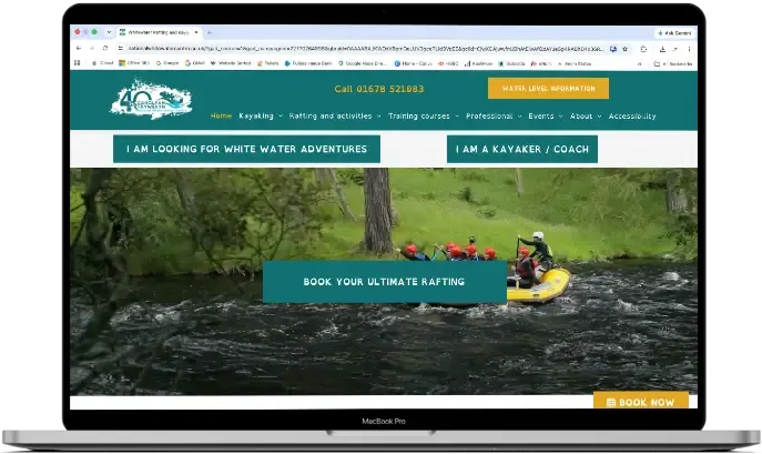 Outdoor Activity Centre Website Design | Website Portfolio