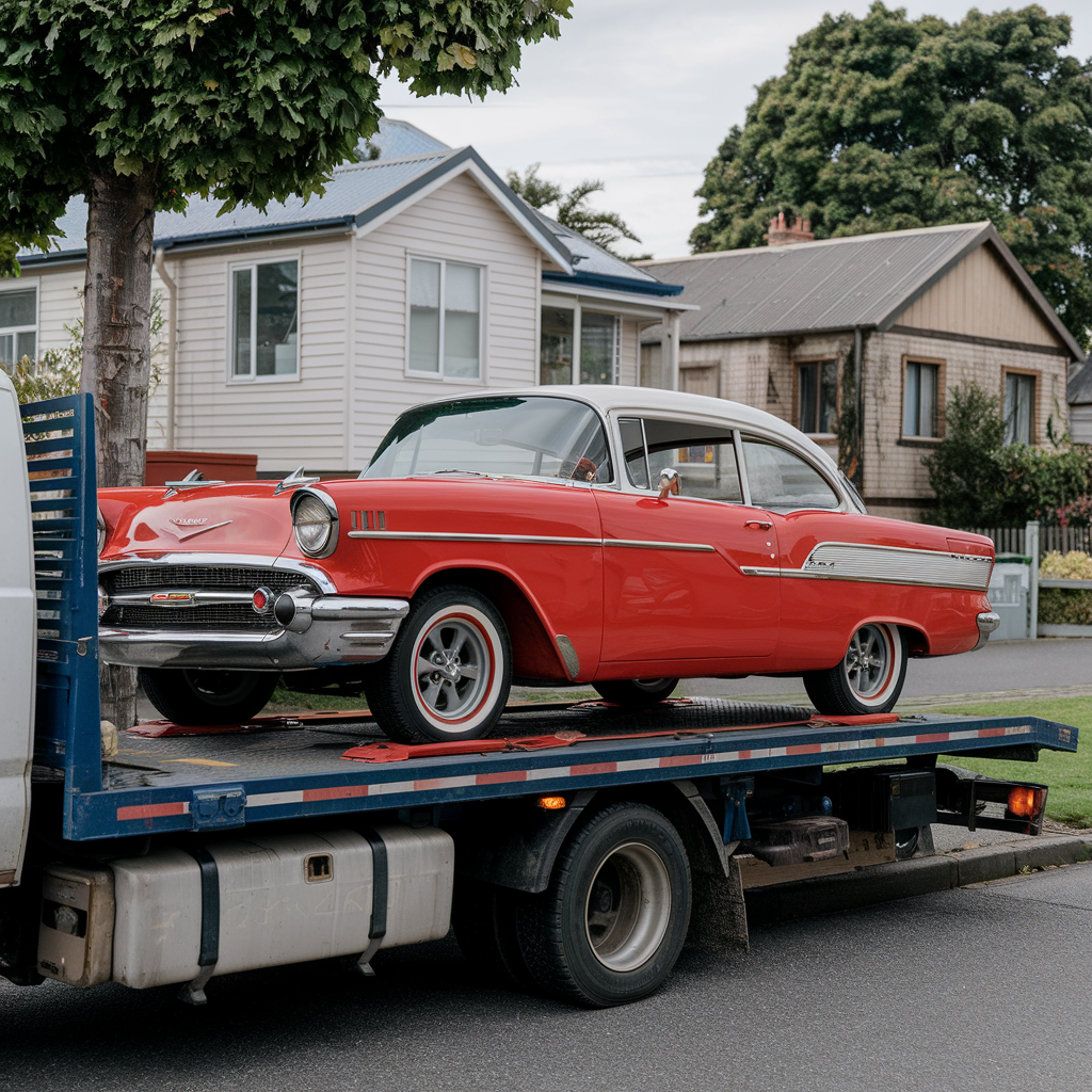 Classic Car on way to car show