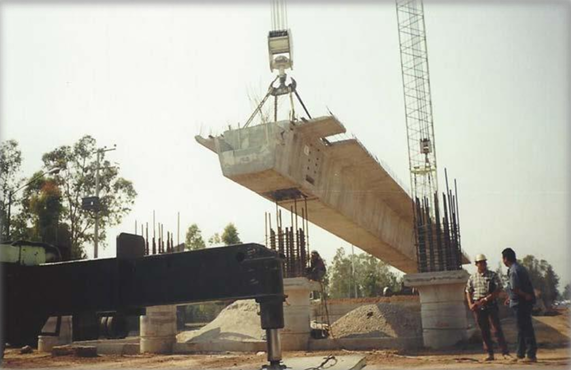 montaje de columnas de soporte 