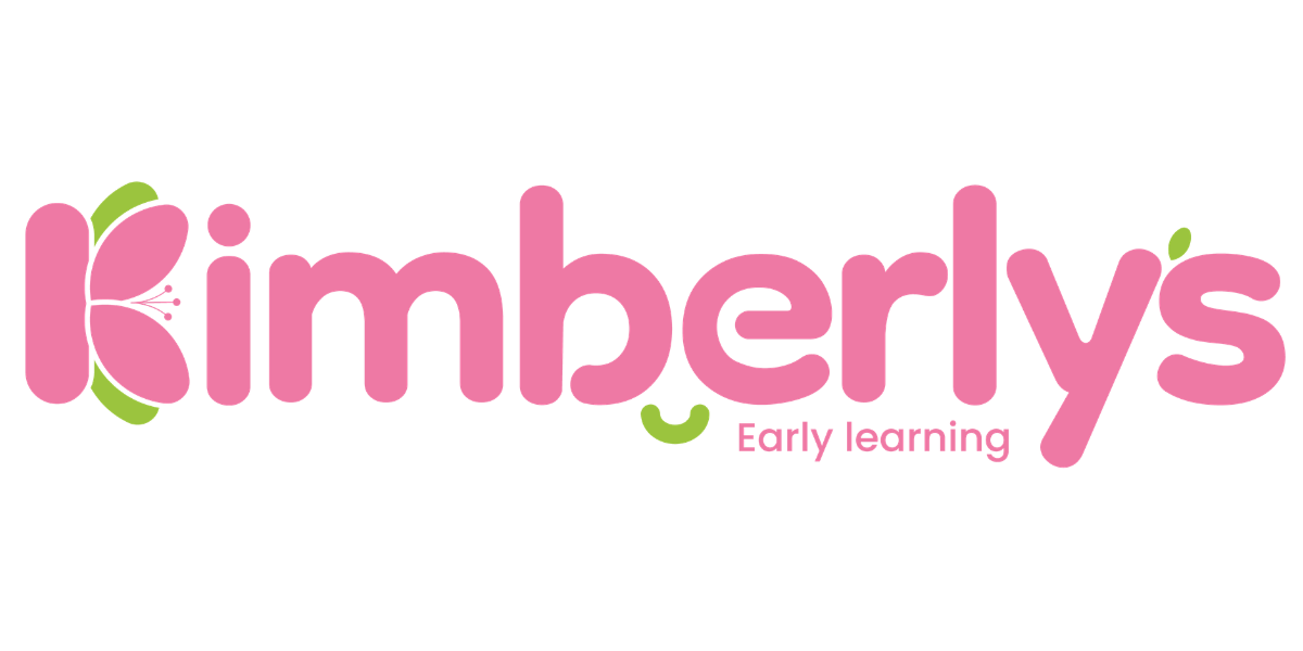 Kimberlys Early Learning logo in pink and green with a flower accent