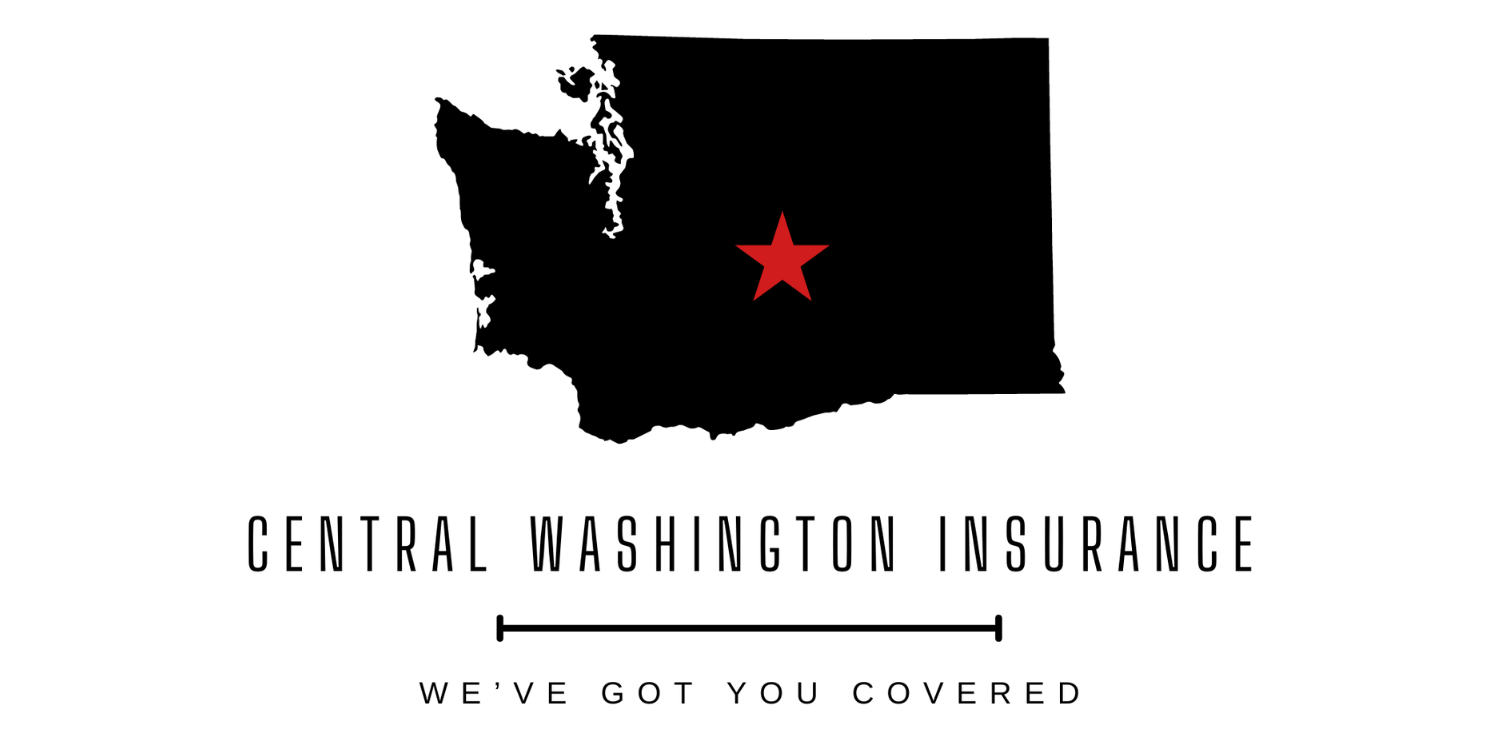 Central Washington Insurance logo with black Washington state silhouette and red star above the company name