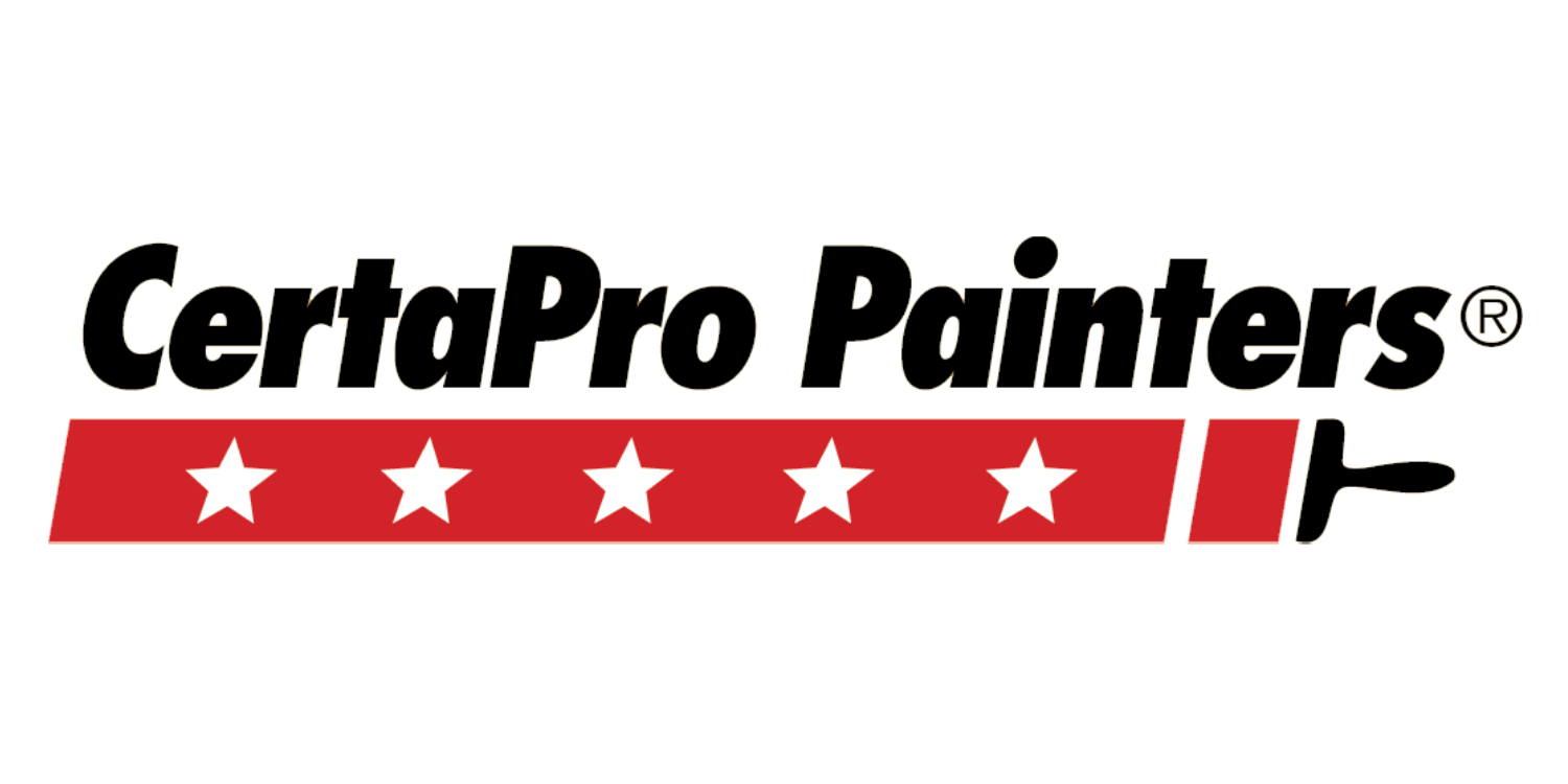 CertaPro Painters logo with black text and a red paint roller bar with white stars