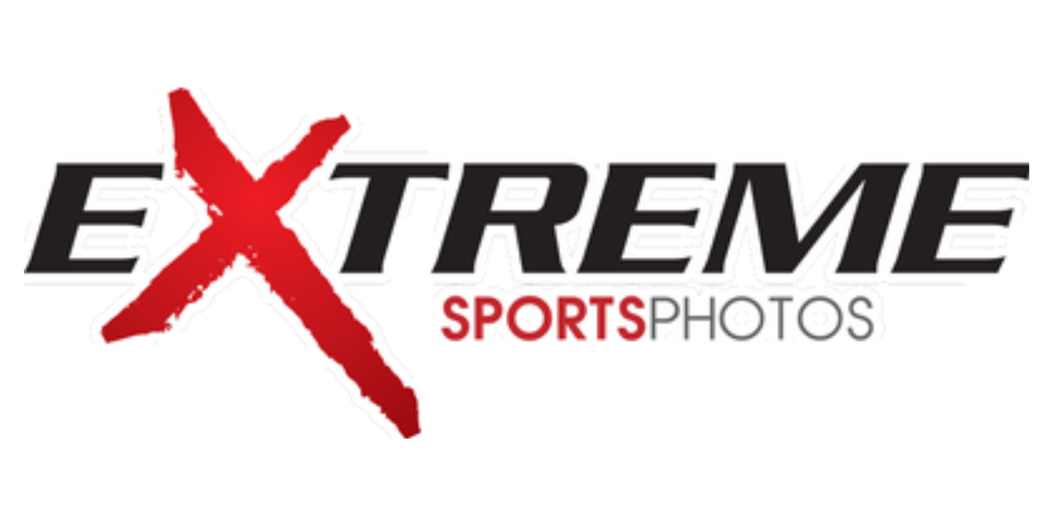 Extreme Sports Photos logo with stylized red X over black and gray text