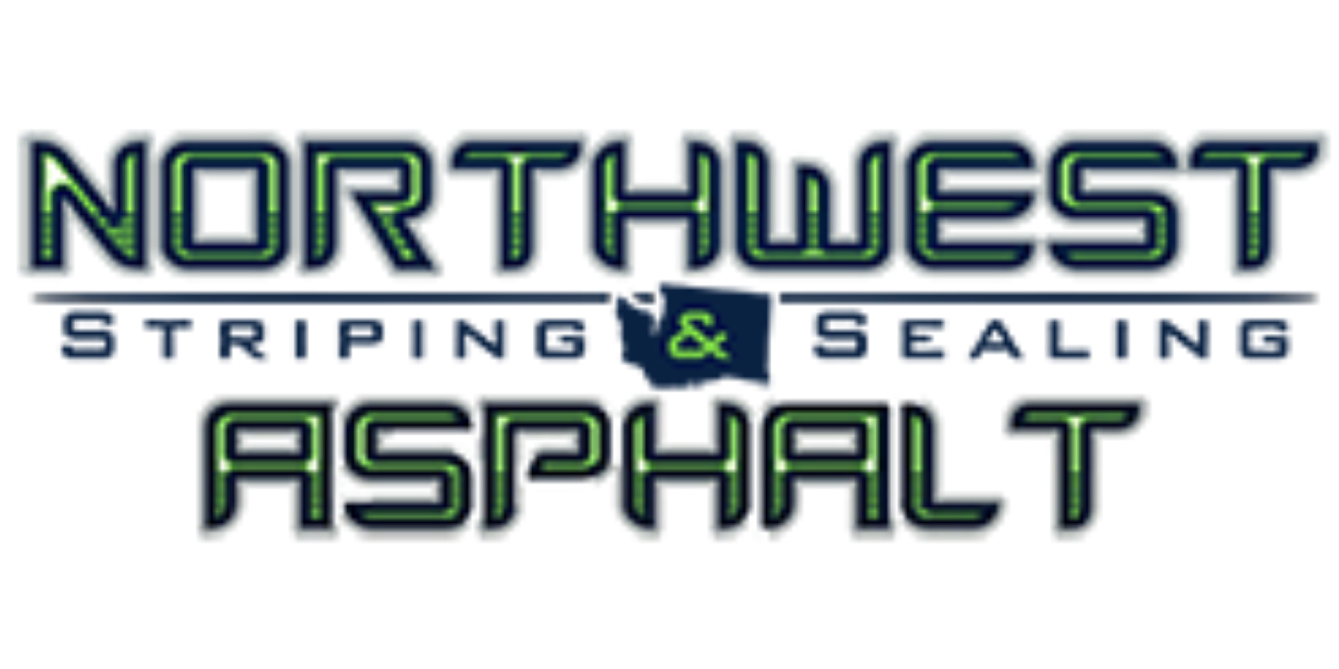 Northwest Striping & Sealing Asphalt logo in green, blue, and black text