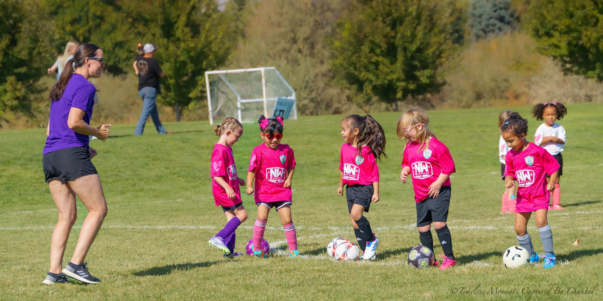 Kids playing soccer