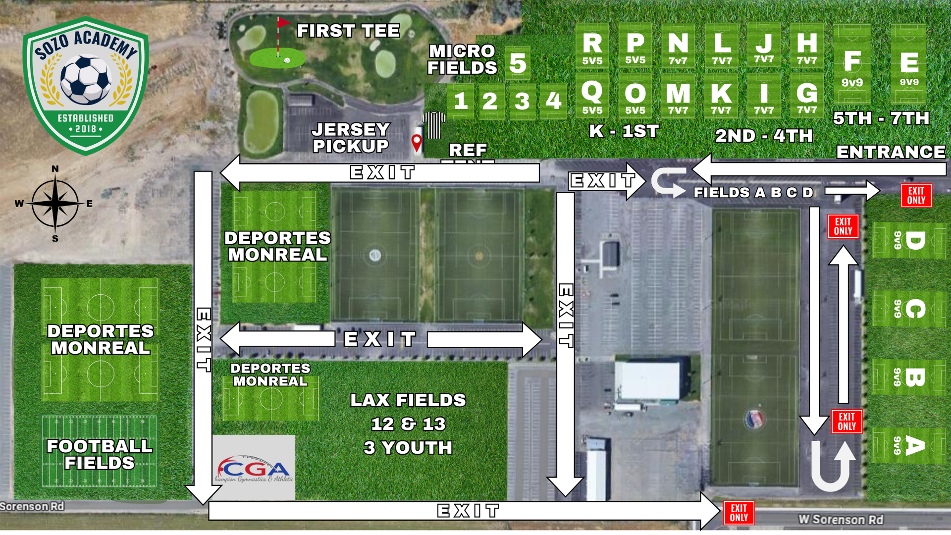 Sozo Academy map of fields