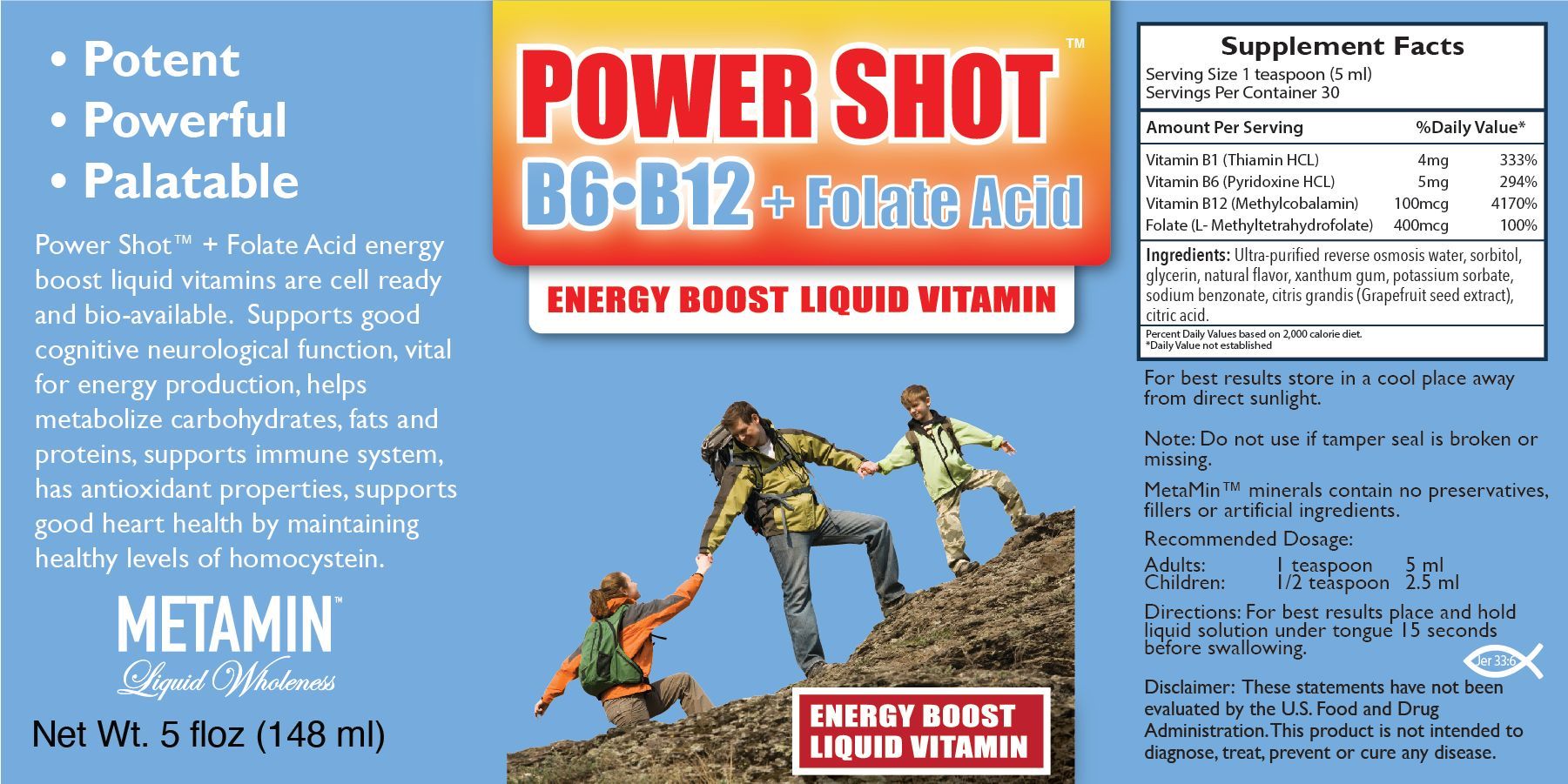 Power Shot (B6, B12 + Folate) - 30 servings