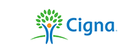 Cigna logo with a stylized tree and the company name in blue.