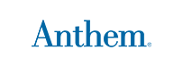 The Anthem logo in blue against a white background. The word