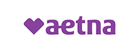 Aetna logo with purple heart and wordmark.