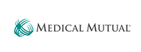 Medical Mutual logo with a teal, globe-like design and text