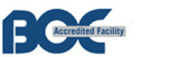 BOC logo, dark blue letters with