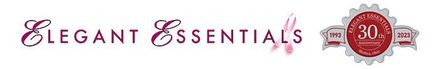 Logo for Elegant Essentials with text and a 30th-anniversary badge.