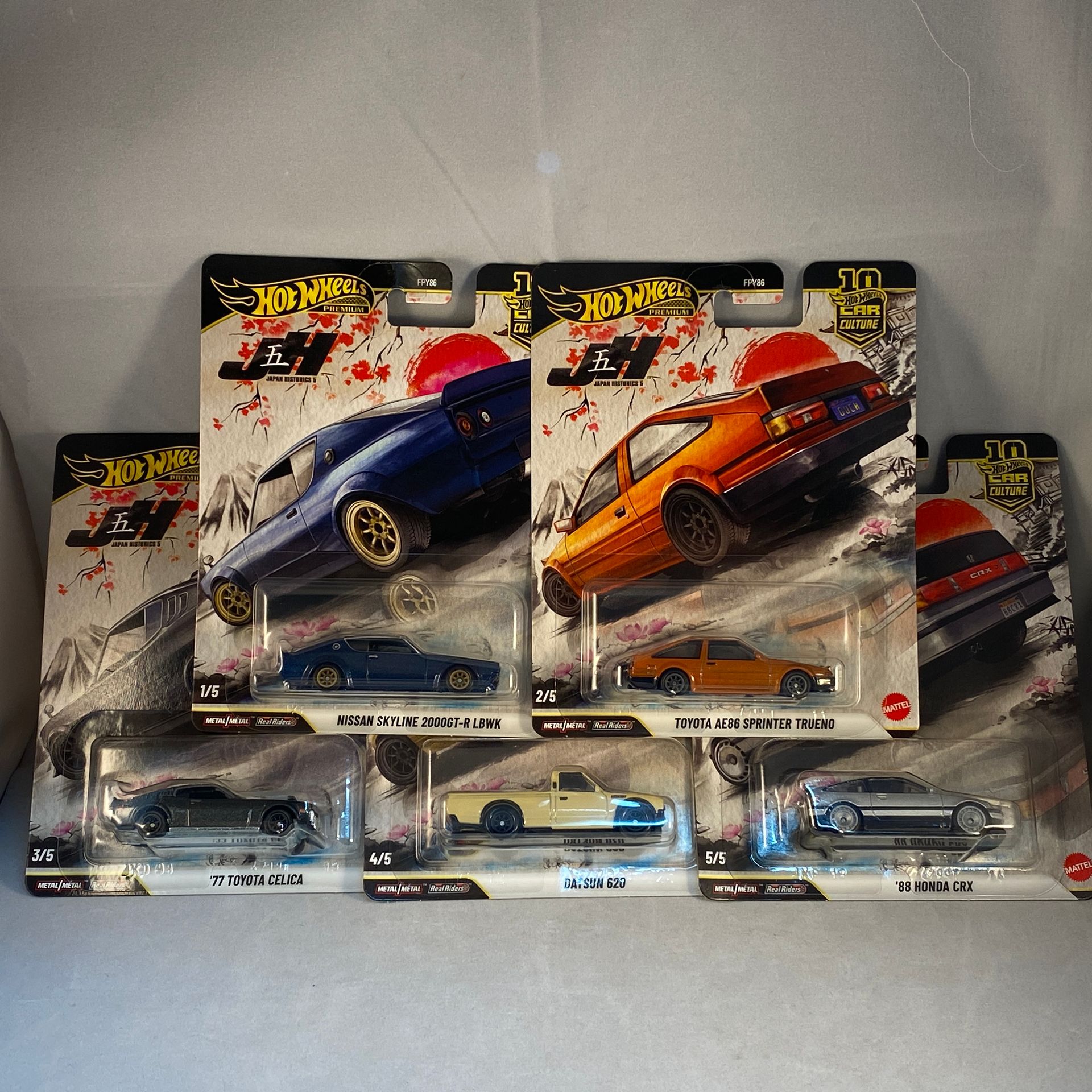 Hot Wheels Car Culture - Japan Historics 5 Complete Set