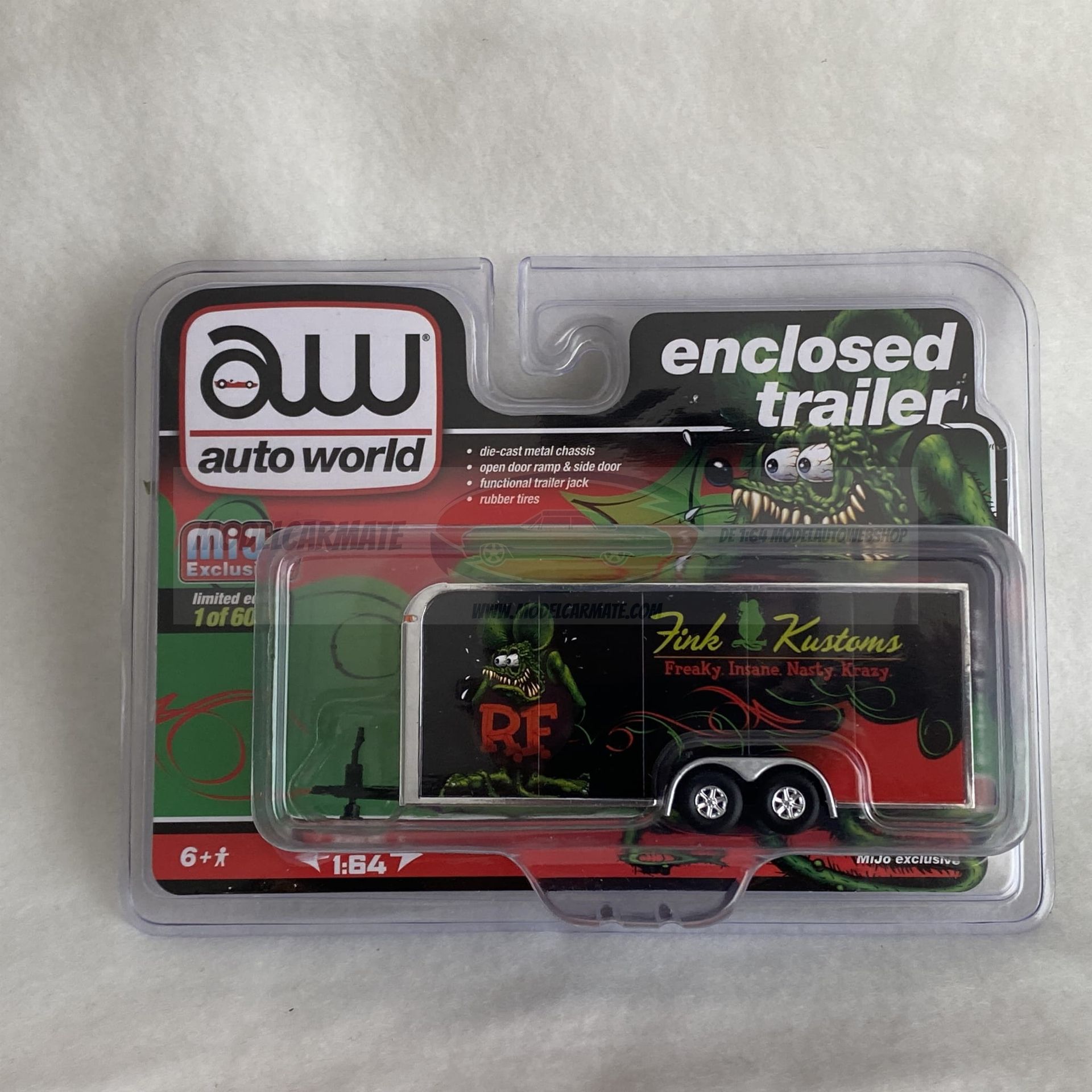 Auto World Mijo Exclusive - Enclosed Trailer Rat Fink