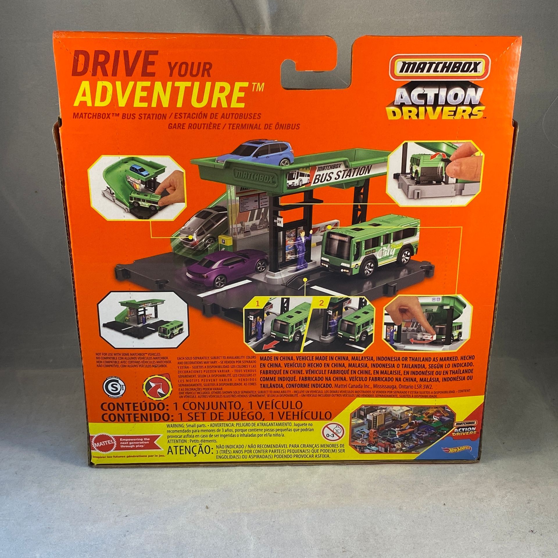 Matchbox Action Drivers Bus Station - MBX City Bus