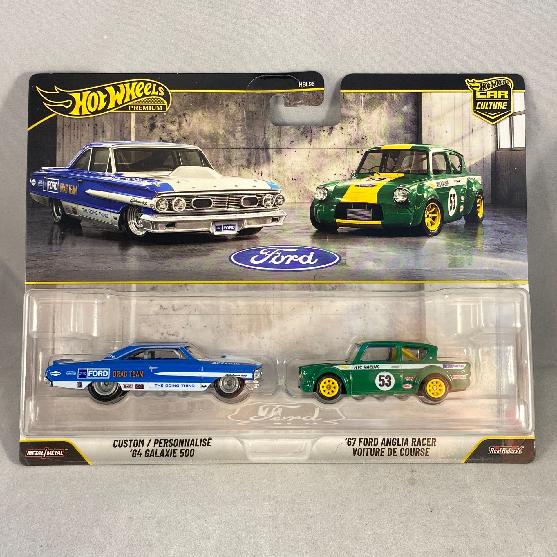Hot Wheels Premium 2  Pack - Custom '64 Galaxie 500 - '67 Ford Anglia Racer