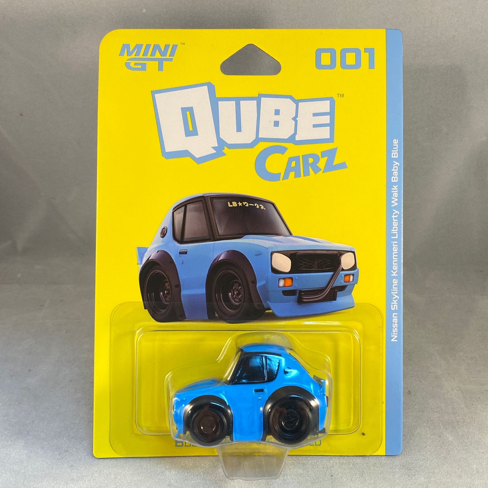 Mini GT Qube Carz - Nissan Skyline Kenmeri Liberty Walk  Baby Blue - 001