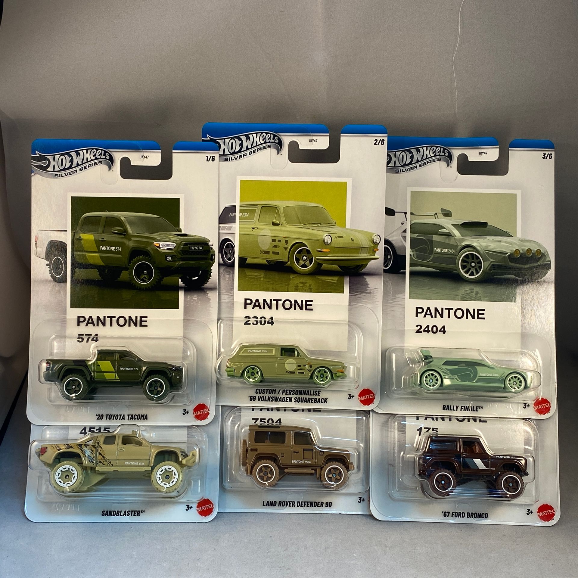 Hot Wheels Silver Series - Pantone - Coffret complet de 6 fourgonnettes