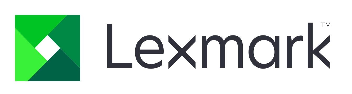 Lexmark logo: Green and dark green square with a white diamond,