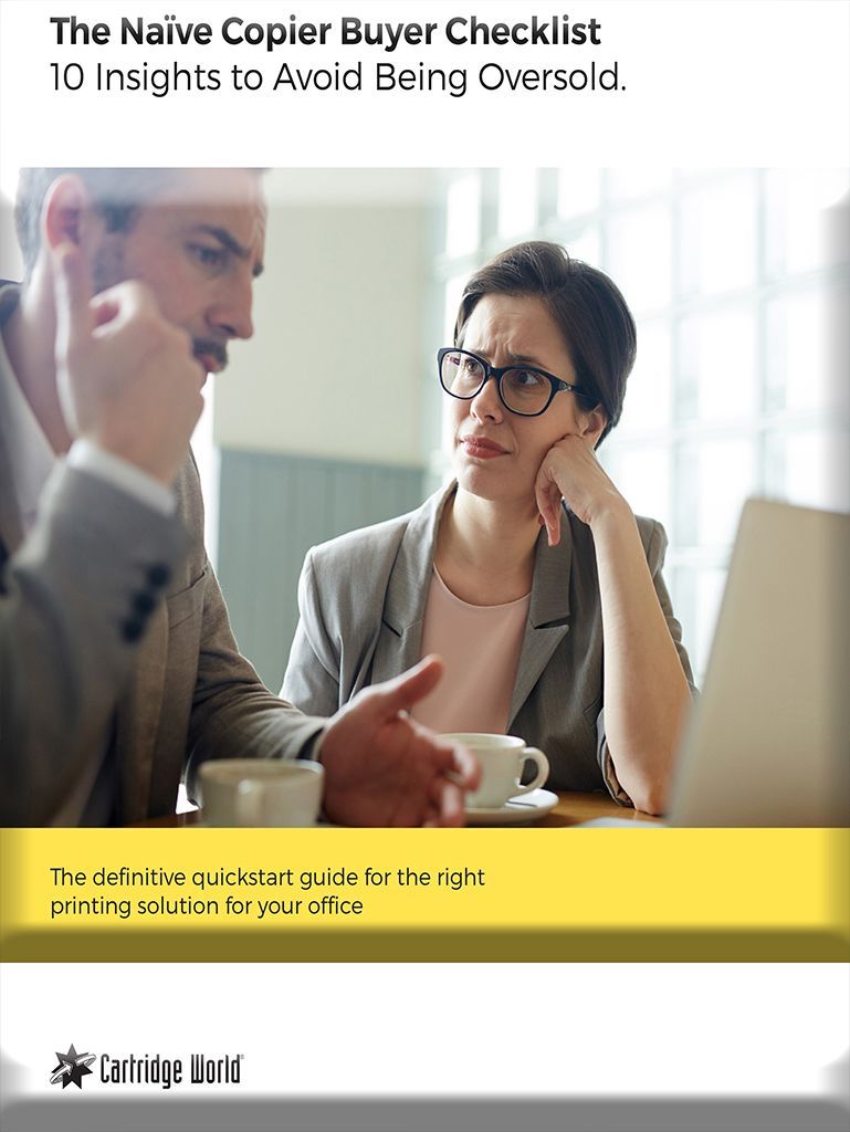 eBook - Download Now! A man and woman are discussing over a cup of coffee and a laptop. The cover is for a