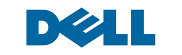 Dell logo in blue.