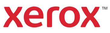Xerox logo in red text on a white background.