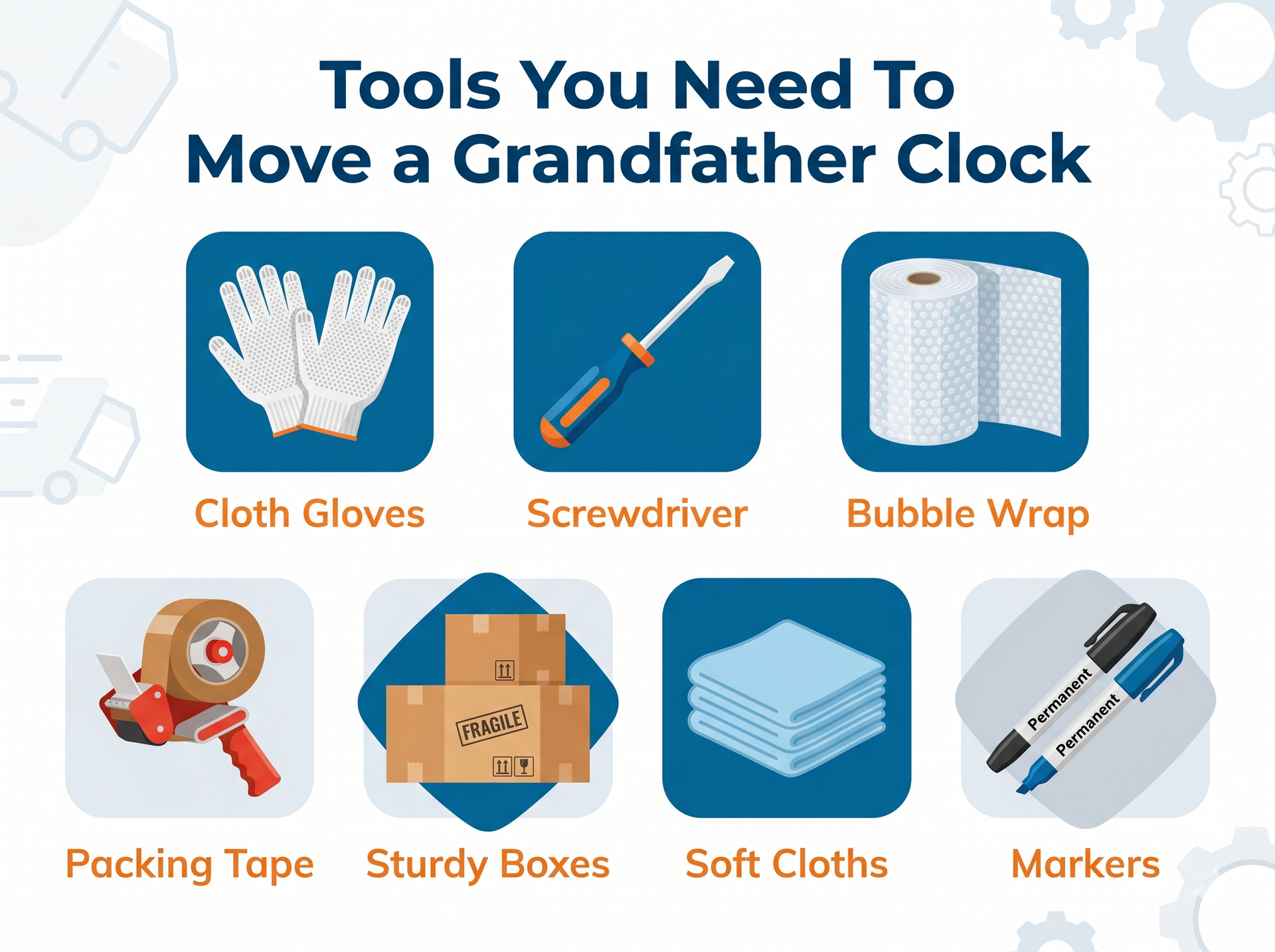 tool you need to move grandfather clock