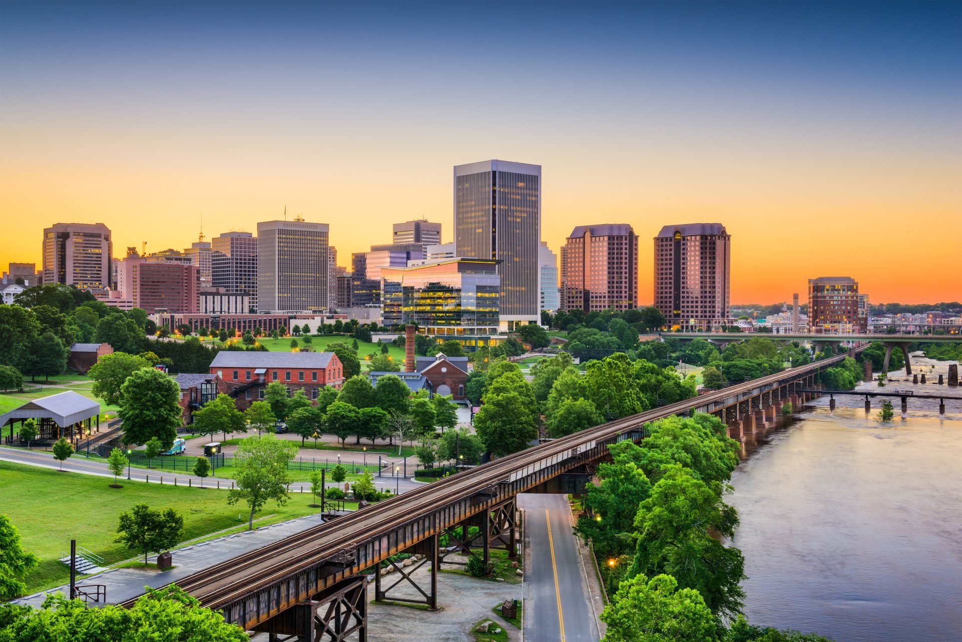 The skyline of Richmond, VA